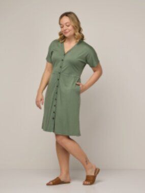 Wool& Amalya Button Front Dress